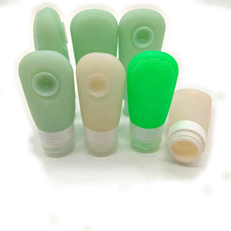 Hot Sale Can Adsorbe Silicone Skin Care Cosmetic Lotion Split Bottle Silicone Squeeze Bottle Travel Portable Silicone Bottling