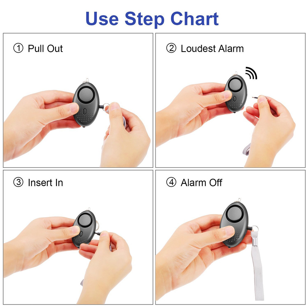 Wholesale Self Defense Supplies Key Chains Pepper Spray Self-Defense Keychain for Women with LED Flashlight