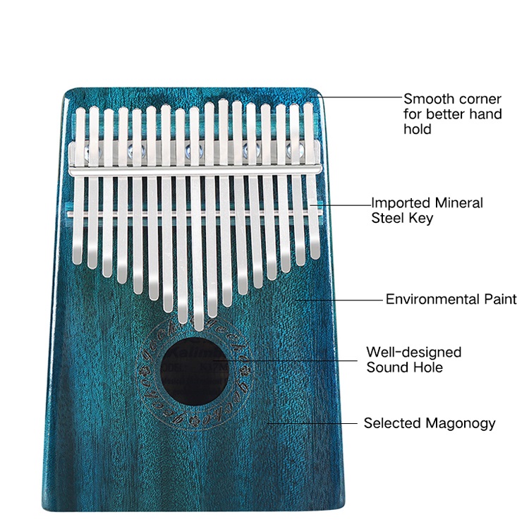 Gecko Китай Оптовая k17BL красное дерево калимба 17 ключей mbira музыкальный инструмент