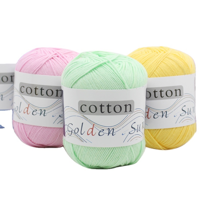 Hot Sale 100% Pure Cotton Yarn Dyed Spun Yarn for Baby Sweaters and Clothes for Hand Knitting and Sewing