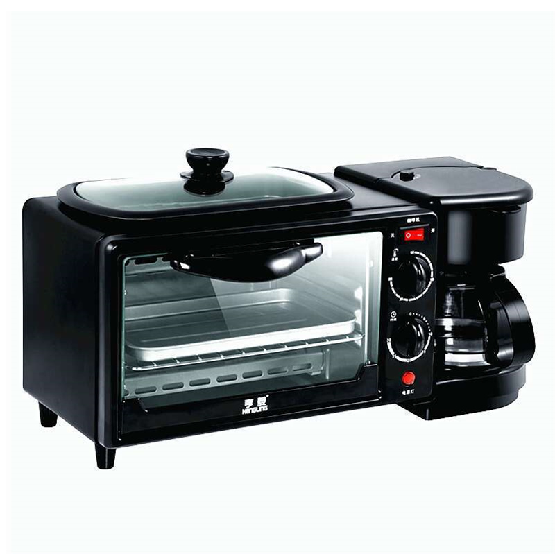 3 in 1 home electric breakfast maker household mini bread pizza oven toaster grill pan coffee kettle maker