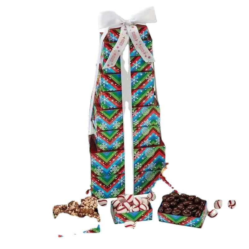 Can hold 2pcs window candy box gift box cake box for cake packaging Presidential Sweet Nine-Tier Tower