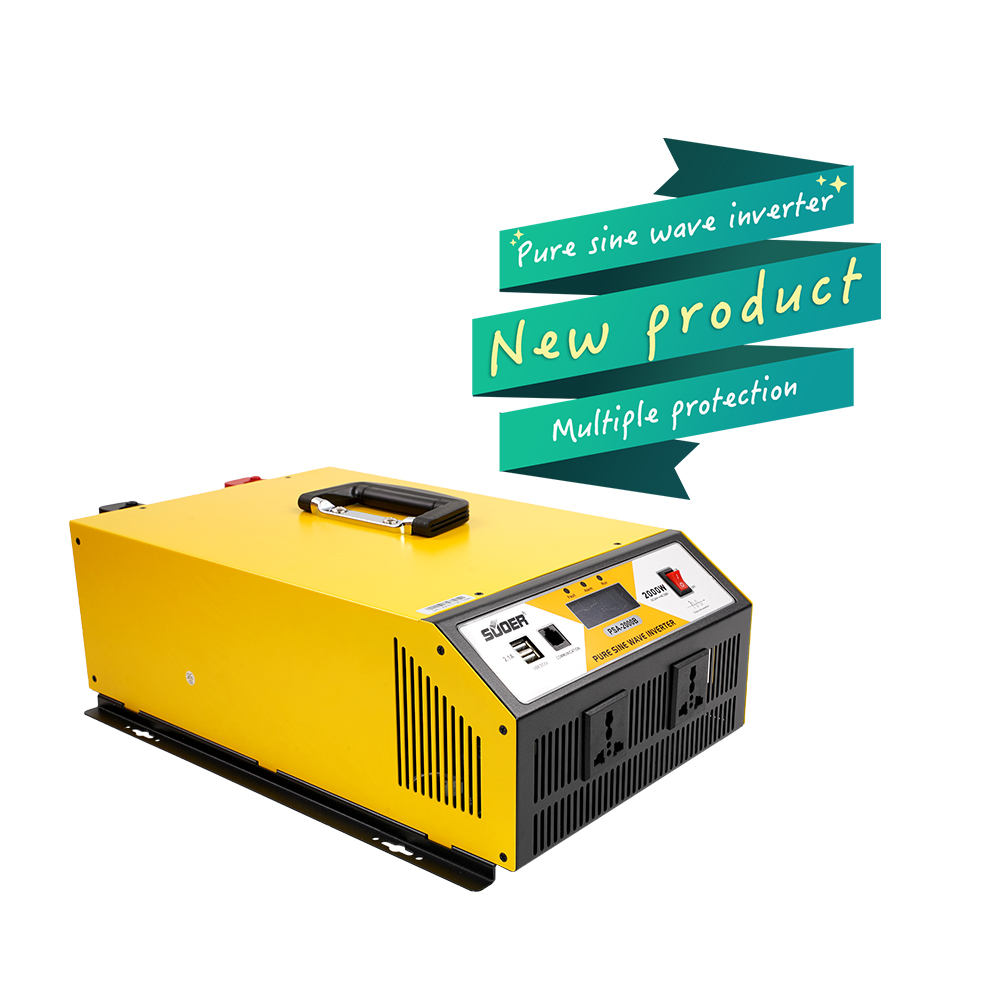 Suoer DC24V to AC220V 2000W off grid solar system inverter Pure Sine Wave Output Inverter
