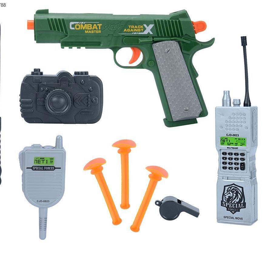 Gun Army Toy Set Green Toys Role Play Games Accessories Educational Police Military Guns and Equipment Toys