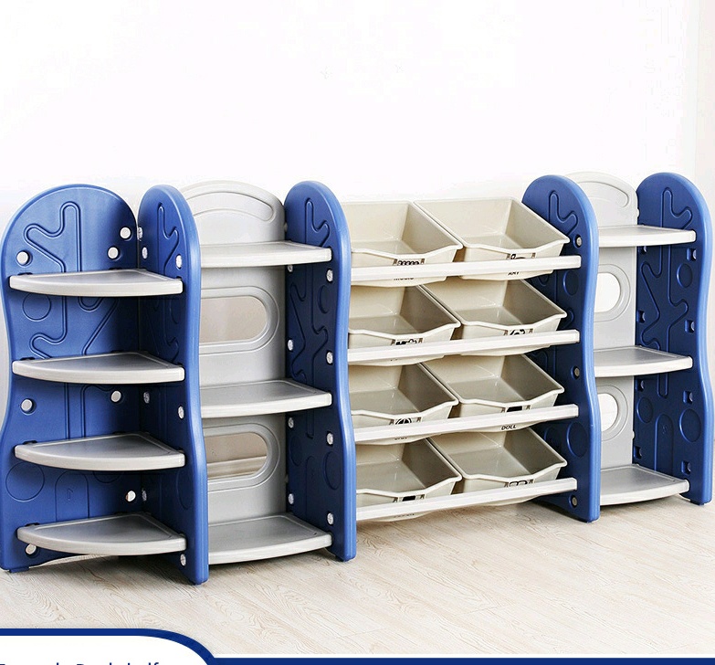 SITU Multifunction Baby Indoor Bookshelf Plastic Storage Box Bookcase Kids Furniture Cartoon Cabinet Children Toys Organizer Box
