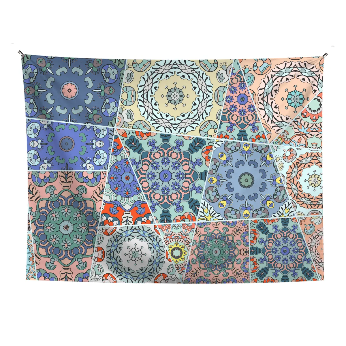 Multi Color Mandala Tapestry Wall Hanging Bohemian  Large Hippie Wall Hanging Tapestry