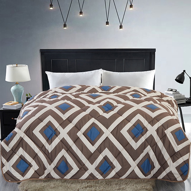 Anti-mite printed polyester comforter, king size comforter sets