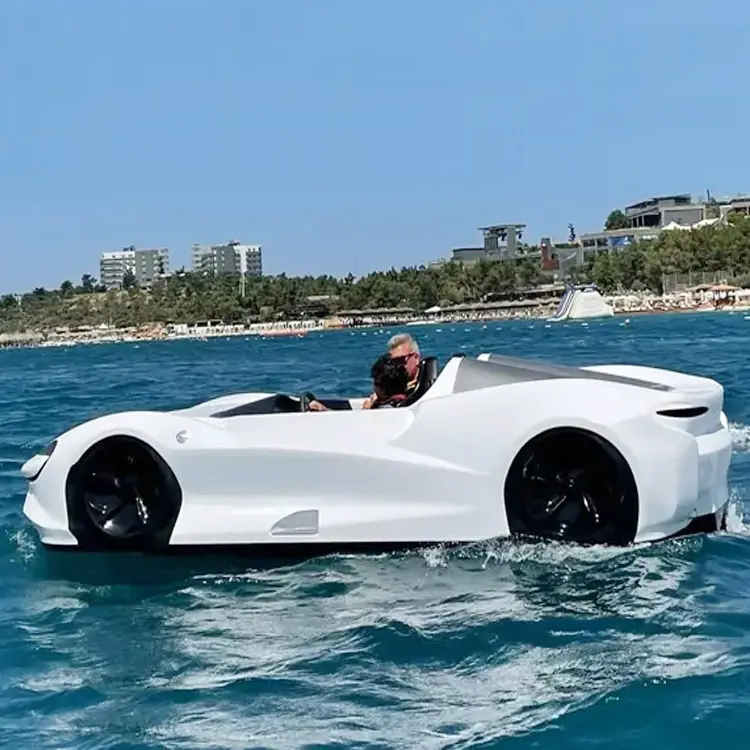 Floating supercar Fiberglass Jet car with motor