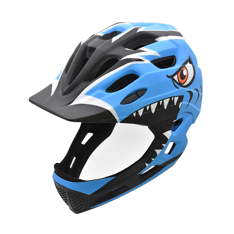 ODM Custom High-quality Full Face Air Vent Safety Bicycle Helmet with Chin Protect for Kids Balance Bike
