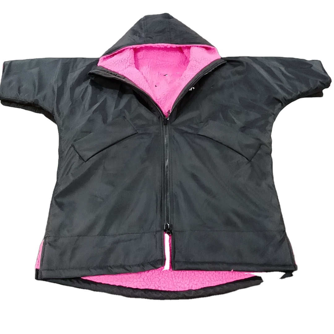 Kids Dry Robe Waterproof Changing Warm Kids Dry Robe Short Sleeve Kids Dry Robe