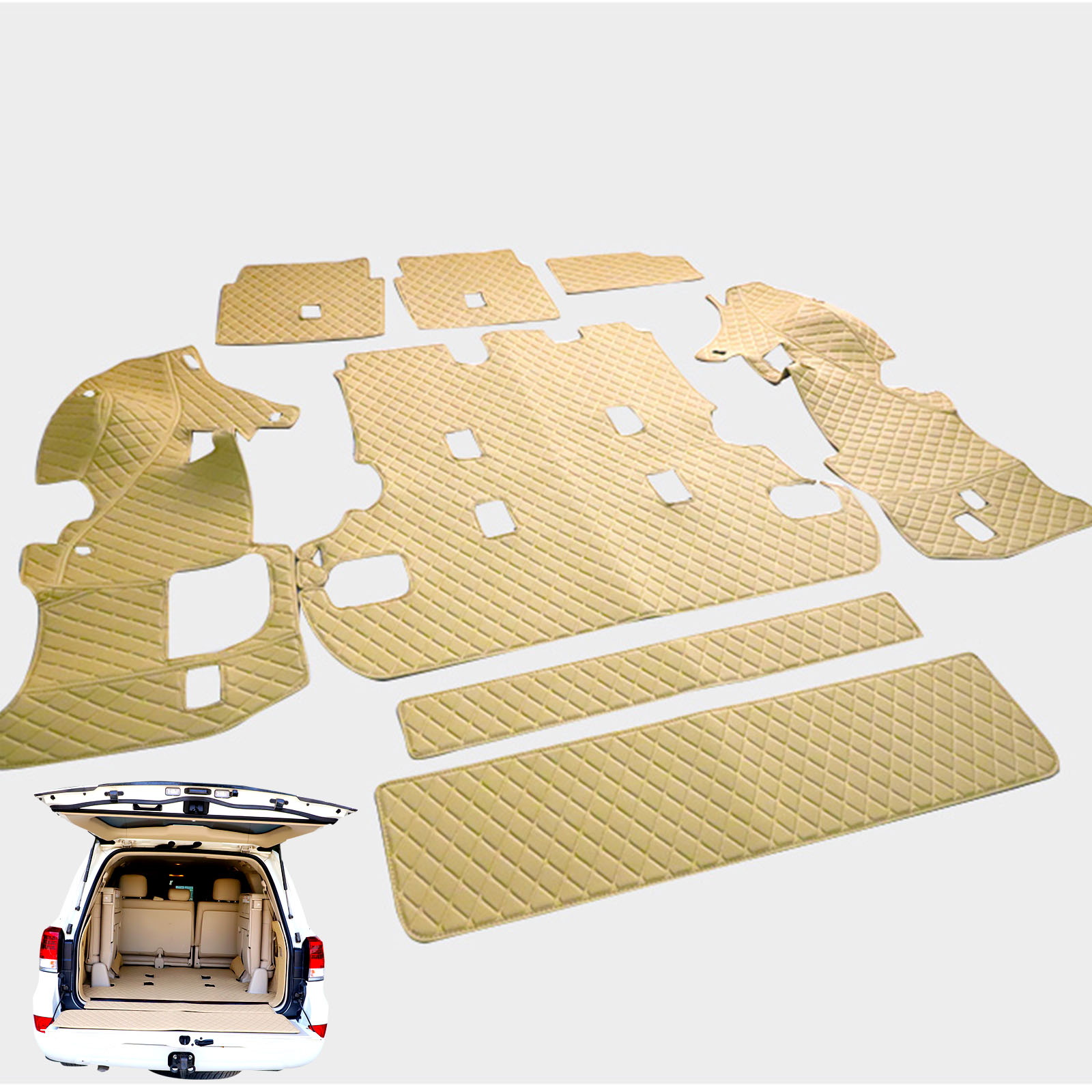 Car Decorative OEM Accessories 4 Pieces PVC Leather Double Layers Custom Logo Car Mats for BMW Accessories