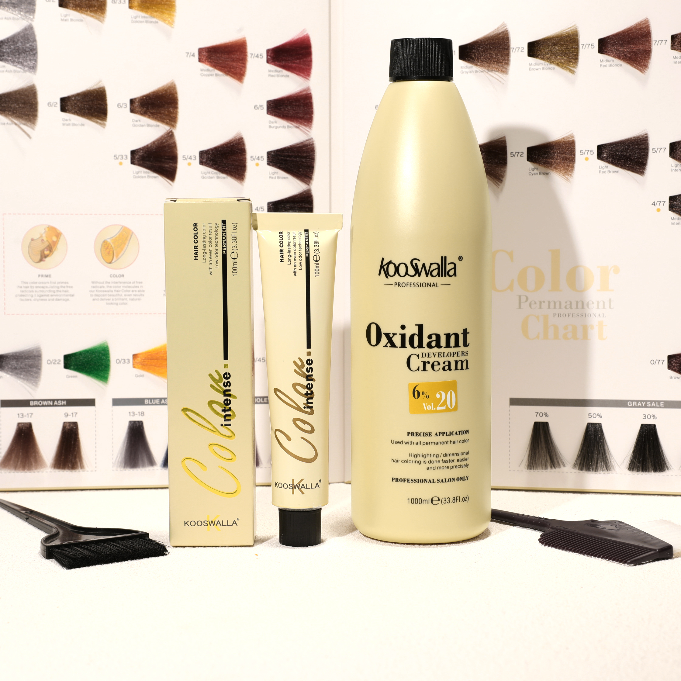 OEM ODM Kooswalla Natural And Vegan Low Ammonia Ppd Free Special Effects Permanent Hair Dye Color