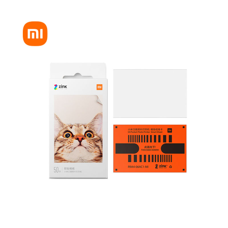 Xiaomi-оригинальный Карманный принтер ZINK, бумажная наклейка, Фотопечать, 50 мини, 3 дюйма, карманная Фотопечать