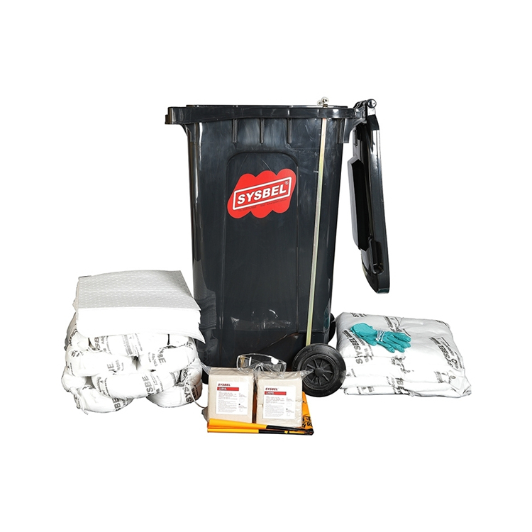 Factory Wholesale Mobile Cart Barrel Chemical Oil Spill Control Container Kits