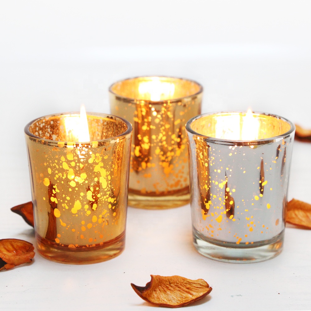 Стеклянные Votive Tealight подсвечники Mercury для свадьбы