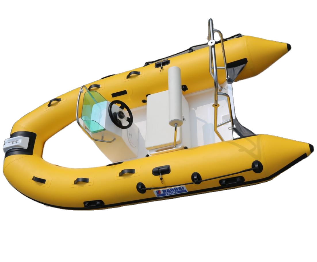 Qingdao Haohai Rowing Yacht Boats Fishing Rib Fiberglass Boat With Custom Made Logo