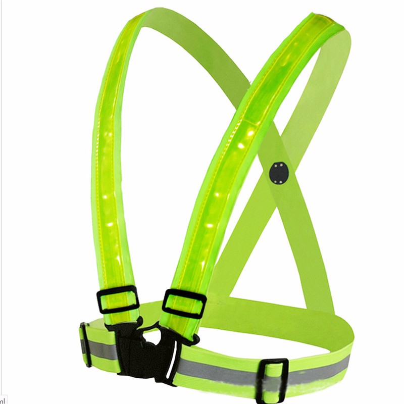 Eyson Hi Viz Регулируемый светоотражающий жилет для бега и пешего туризма с мигающими светодиодами