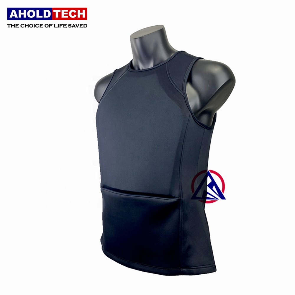 Aholdtech Light weight NIJ IIIA 3a Concealable armor Undershirt Bulletproof Ballistic Vest T-Shirt For Military Combat Police