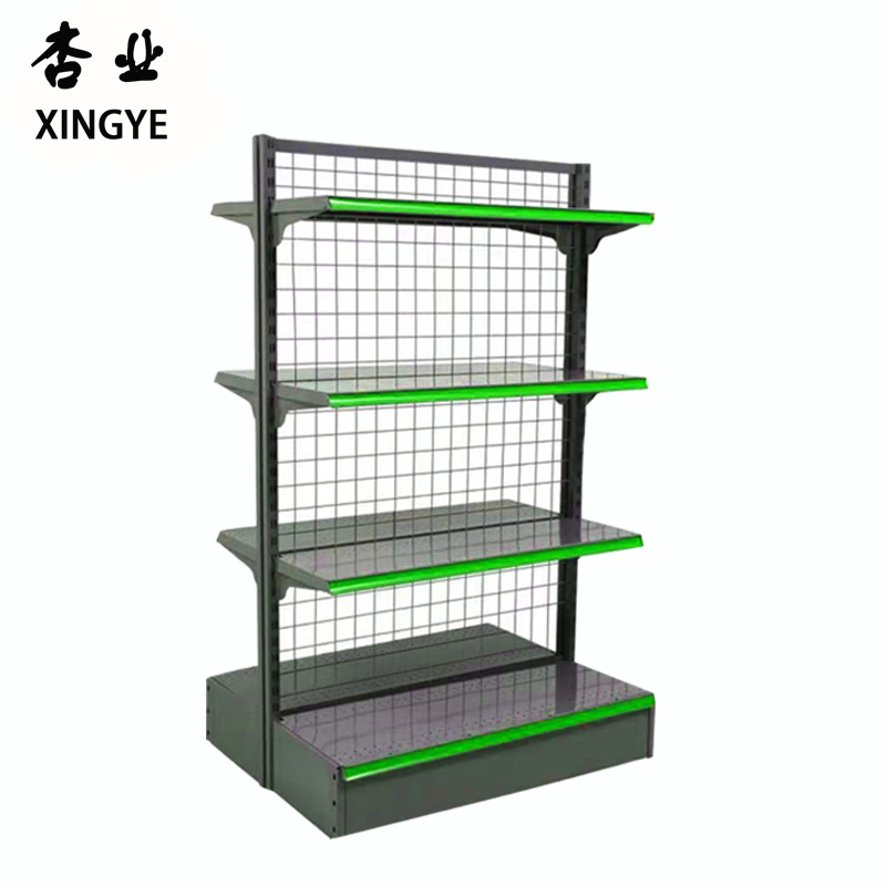 High Quality Heavy Duty Cold-Rolled Steel Gondola Grid Supermarket Shelf