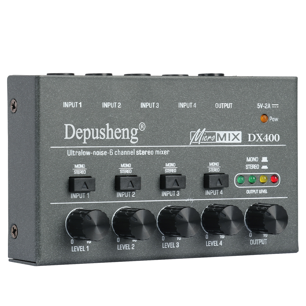 Depusheng DX400 мини звуковая консоль Студия Аудио 4-канальный аудио смеситель