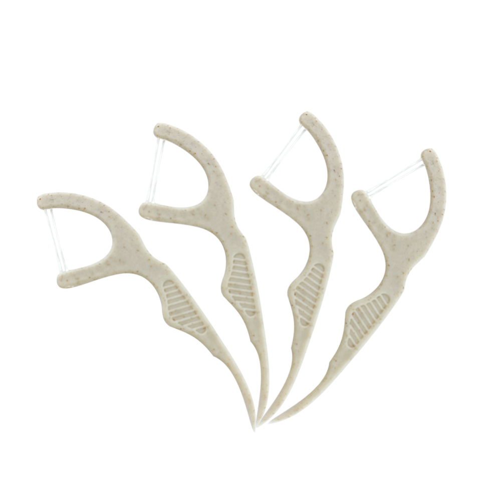 Wholesale Biodegradable Zero Waste Compact And Portable Straw Material Sustainable Dental Floss Sticks