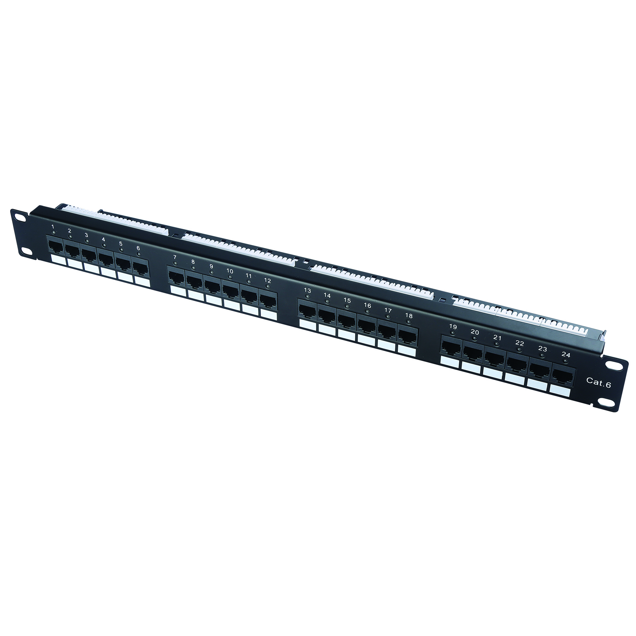 VT-P3324-New Тип Cat6 UTP keystone 24-портовая патч-панель со светодиодной подсветкой