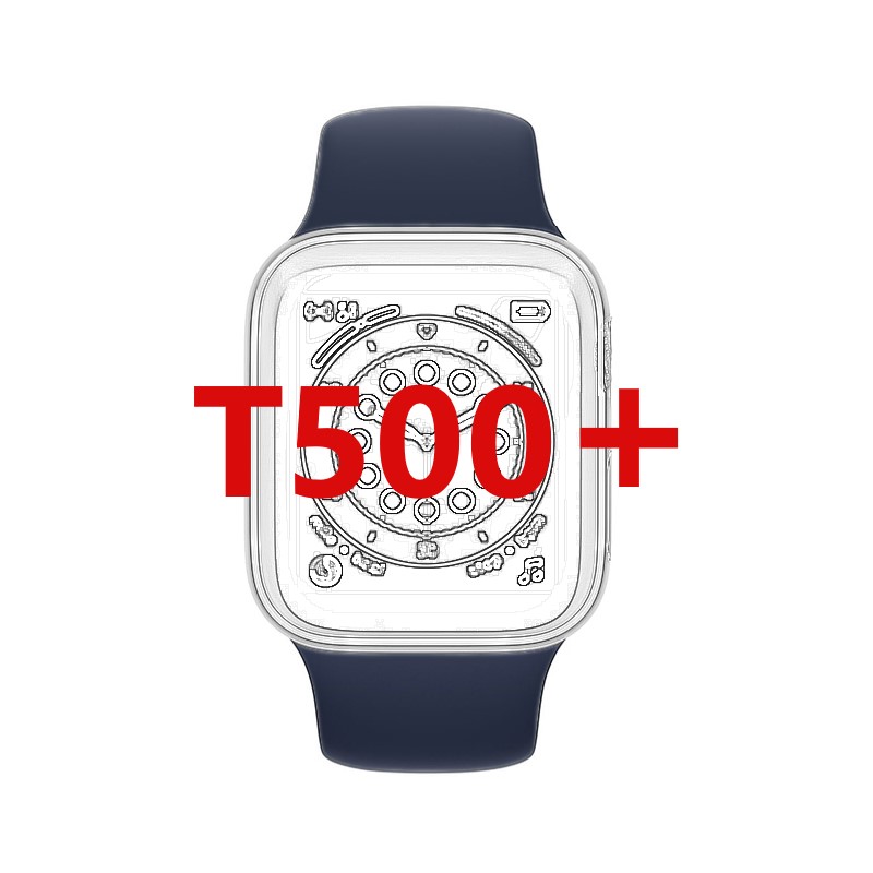Обновленные Смарт-часы t500 T500 + серии 6, Лидер продаж, 1,75 дюйма, IPS, сенсорный экран высокого разрешения, Смарт-часы, браслет pk w26