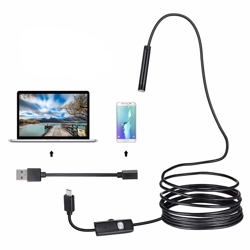 Oem 1M 5,5 ММ Android USB эндоскоп камера Гибкая сливная камера мини камера