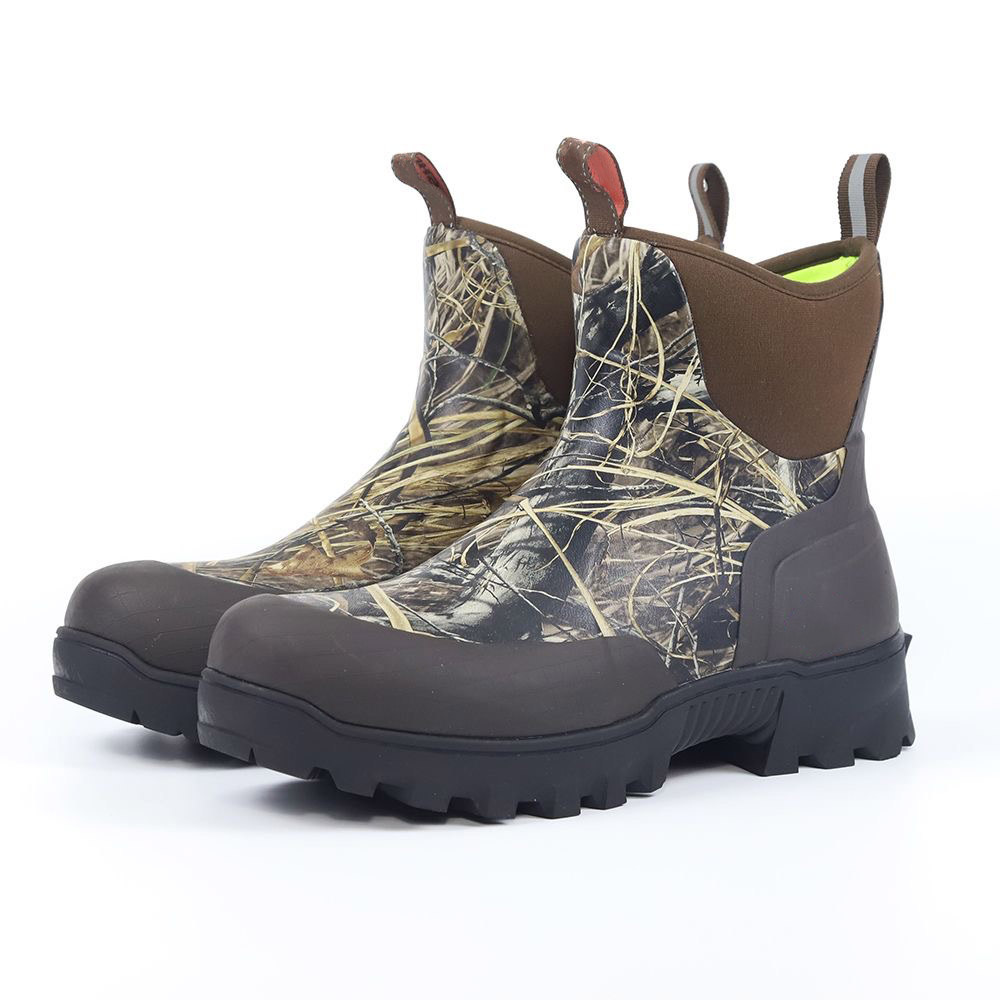 2025 NEW XC Waterproof Mid Calf Hunting Boots Sturdy Rubber Work Boots Farming Gardening Fishing Boots