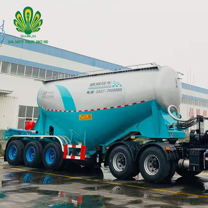 Bulker cement banana shaped 30 tons semi trailer tanker factory price
