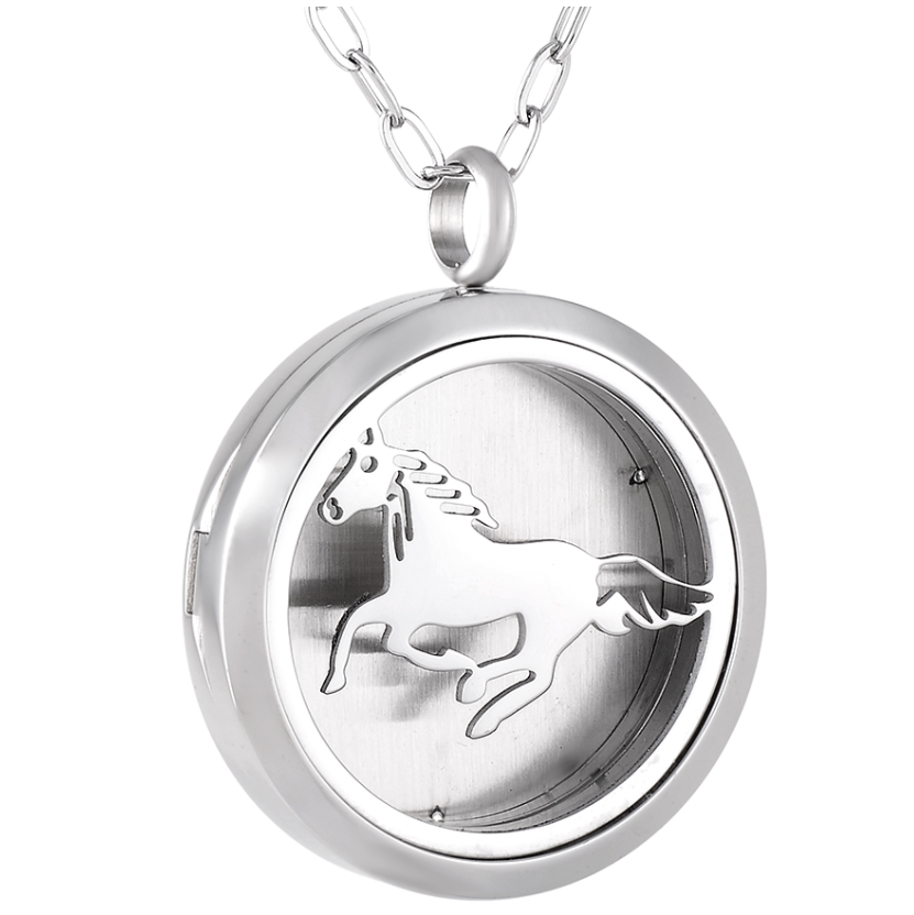 Swift Horse 20 дюймов цепочка из нержавеющей стали ароматерапия диффузор медальон кулон ожерелье эфирное масло диффузор ожерелье