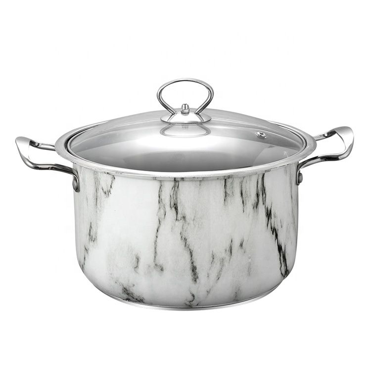 Factory directly cookware soup stock pot with decal