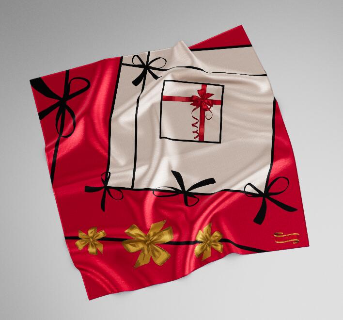Festival Women Gift Special Design Custom Printing square Silk Scarf & Handkerchiefs