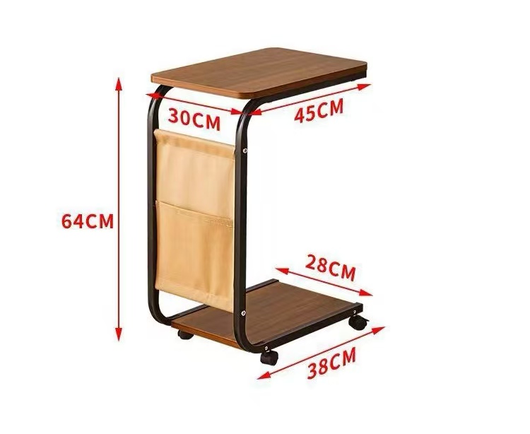 Modern Design Mobile Coffee Computer Desk Wooden Living Room Furniture for Home Use