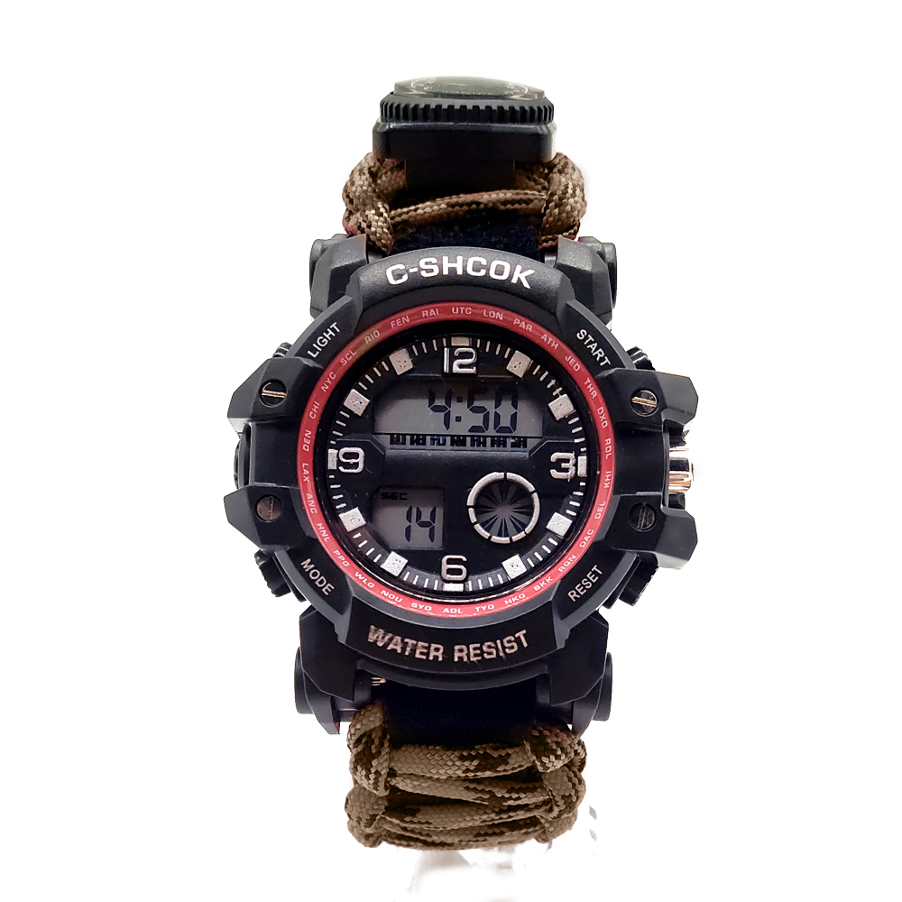 EMAK New Design Camping Outdoor Sports Survival Paracord Watch, Fashionable Survival Products multiple Paracord Watch