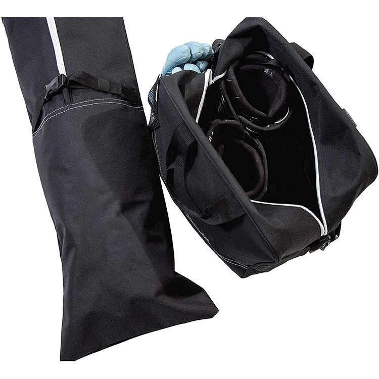 Fast Delivery Ski Boot Bag Combo Air Travel Unpadded Snow Ski Bags For Men Women Adults Children