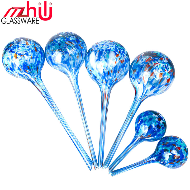 8.5X30 Size Coloured Self Watering Globes Garden Water drip Ball For Potted Plant aqua globes Watering Bulbs spikes Hand-blown
