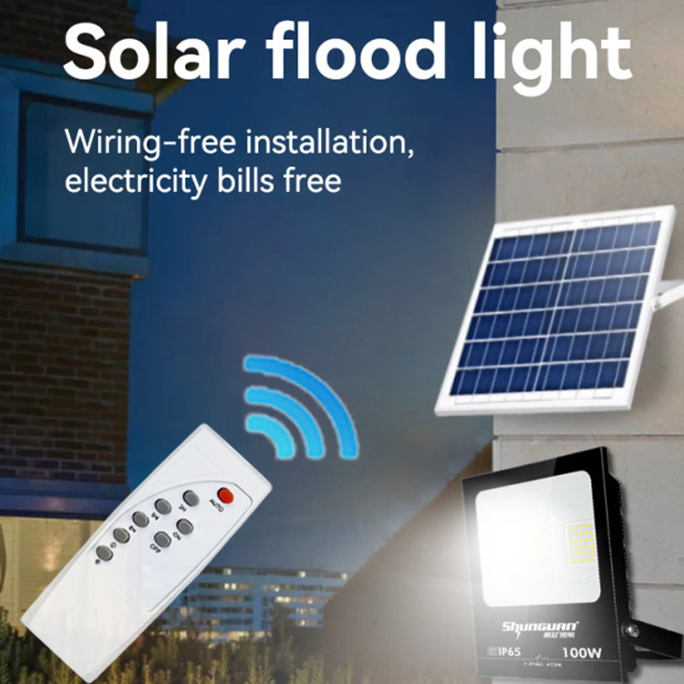XINHUA IP65 waterproof LED Solar flood light 50W 100W 200W