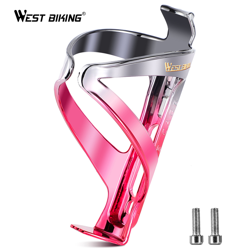 WEST BIKING Новая модная Ультралегкая горная велосипедная бутыль для воды клетка цветной градиент подставка для чайника велосипедная бутыль для воды клетка