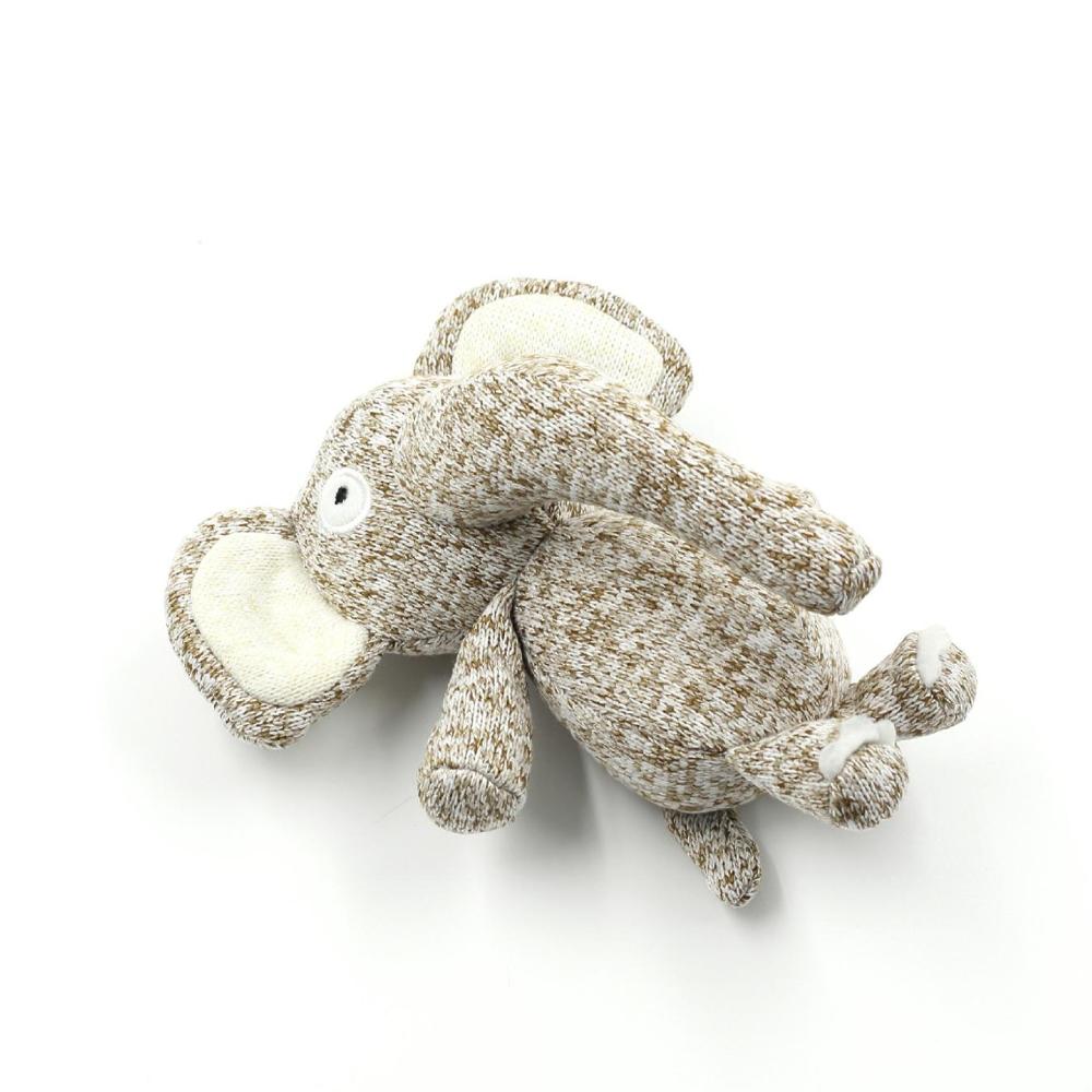 Pet Chew Toys Dog Funny Toys Squeaky Knit Elephant Plush Stuffed Chew Dog Toys