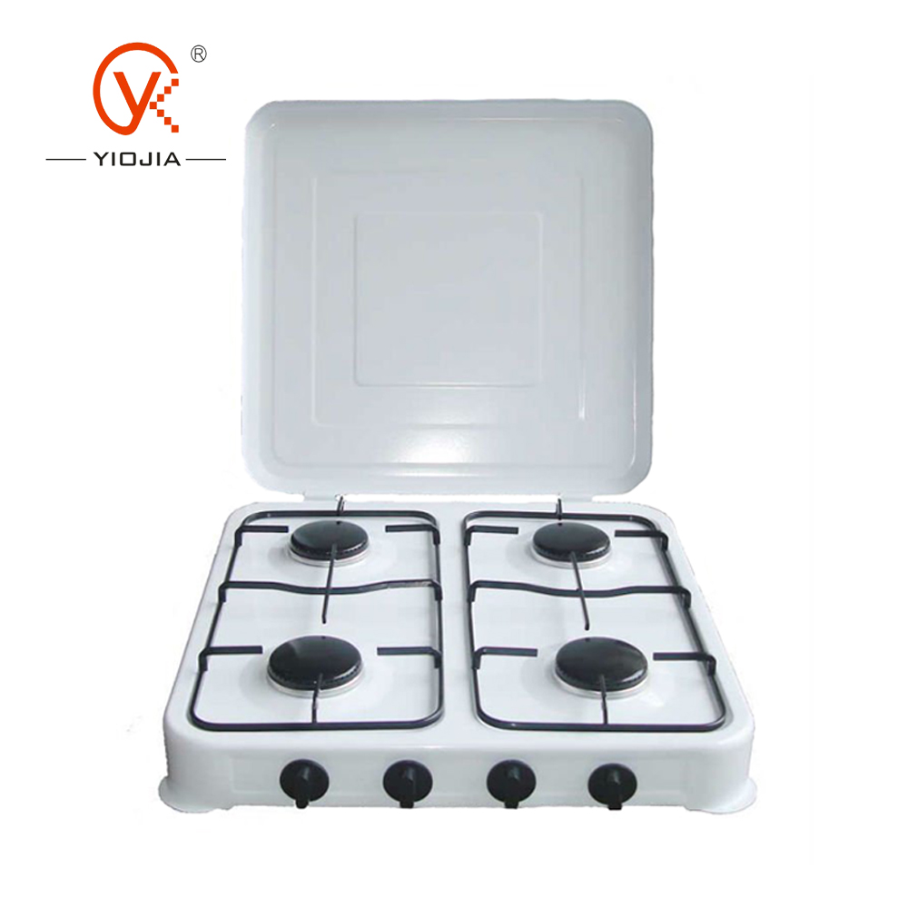 Газовая плита с 4 конфорками с крышкой (jk-004b)
