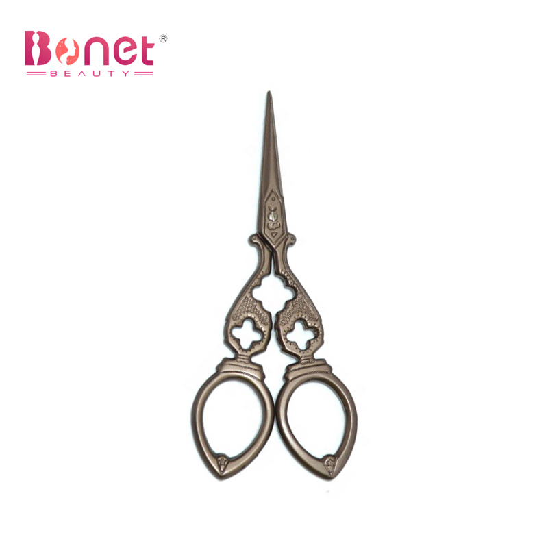 BSC0112 Gourd Shape Classical Bronze Stainless Steel Manicure Scissor