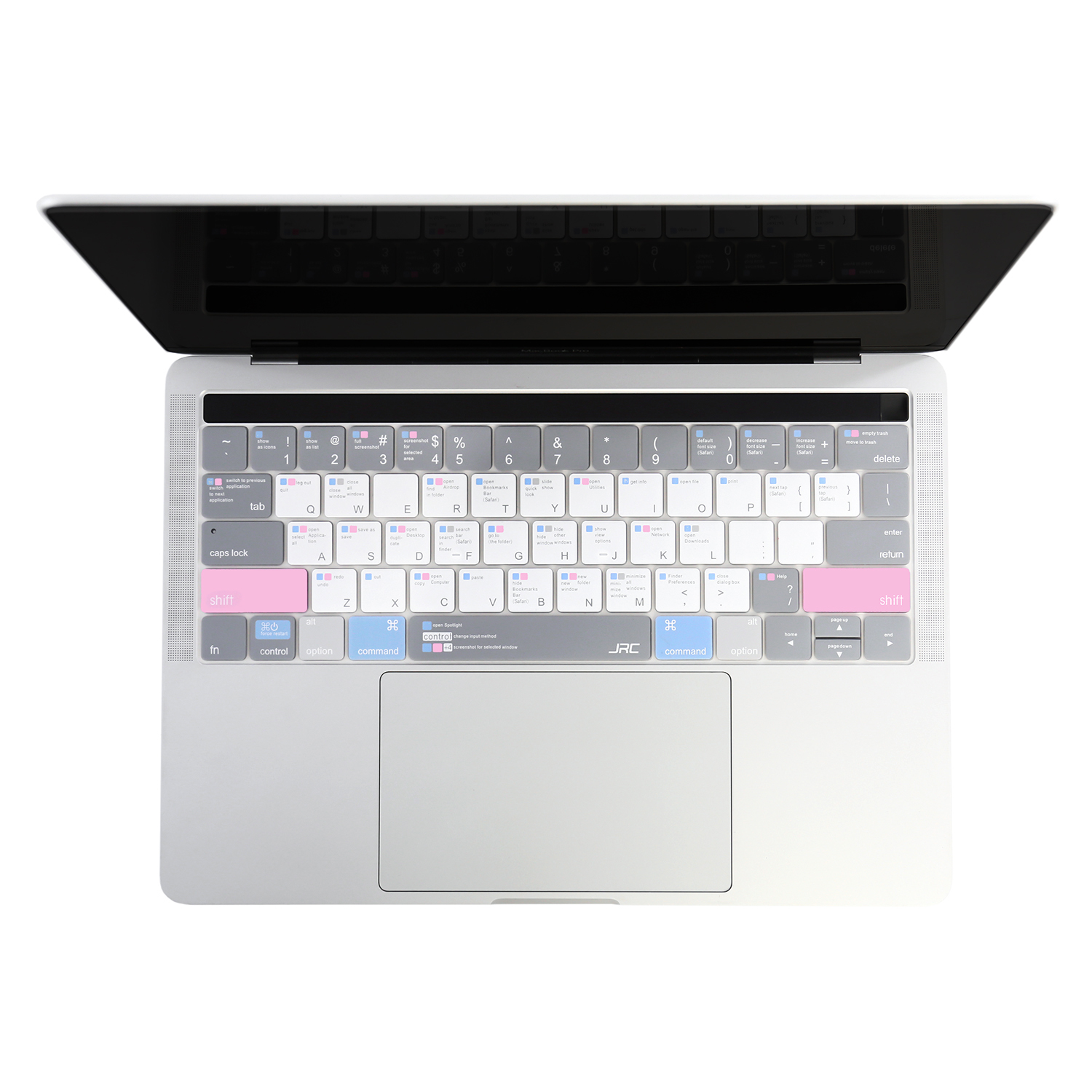 High quality silicone shortcut function touch bar laptop Keyboard Protector Cover for Mac Book 13 15