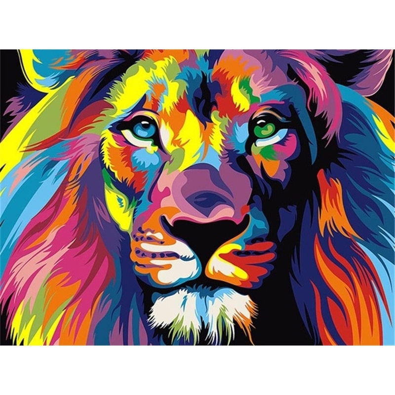 50x40cm Paints DIY Painting By Numbers Adult Hand Painted Animals Pictures Oil Paint Gift Coloring Wall Decoration Cuadro