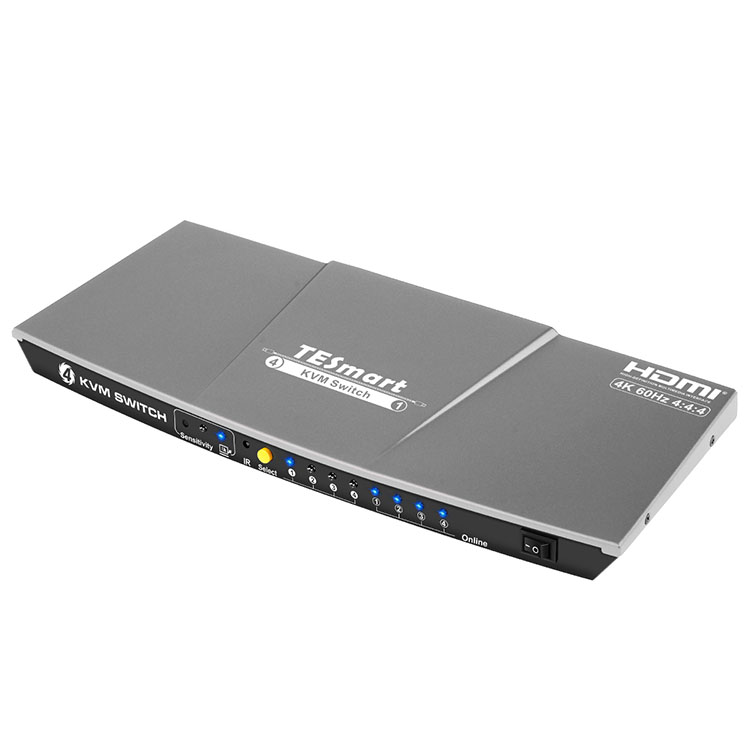 4 порта HDMI kvm переключатель usb концентратор 4 к 60 Гц L/R аудио выход жалобы с HDCP 2,2 kvm переключатель