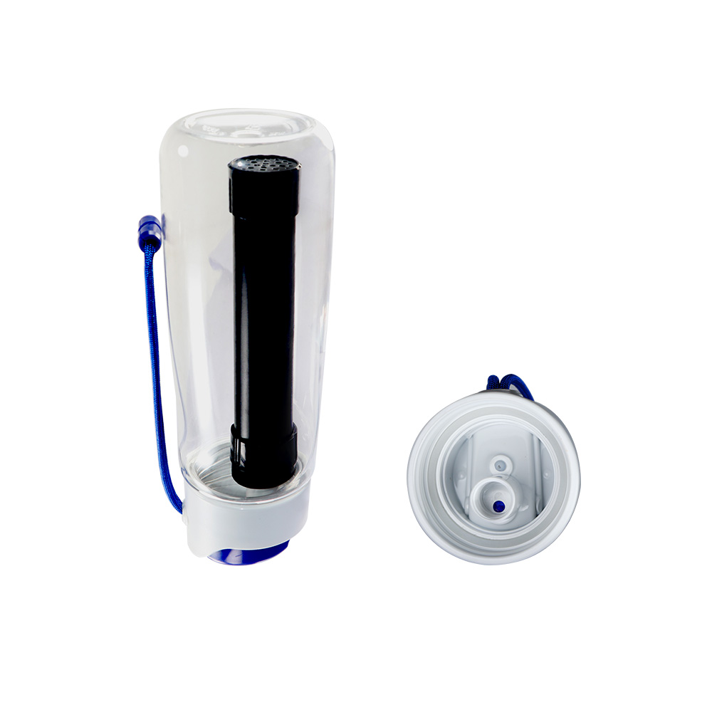 Outdoor Survival Water Filter Bottle Alkaline Water Bottle Filter for Emergency Hiking Camping 750 ML