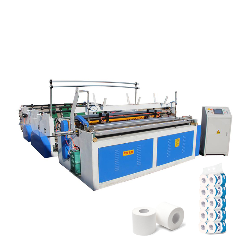 Pulp toilet paper bathroom tissue rolls rewinder making machine