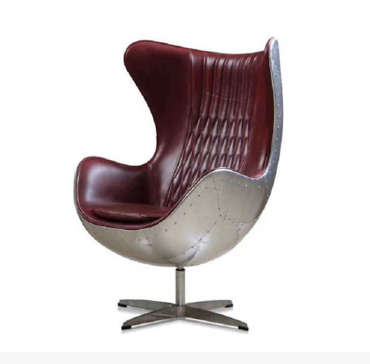 French Style Vintage Fiberglass Genuine Leather Metal Office Living Room Modern Dining Room Chair Sofa Armchair For Events