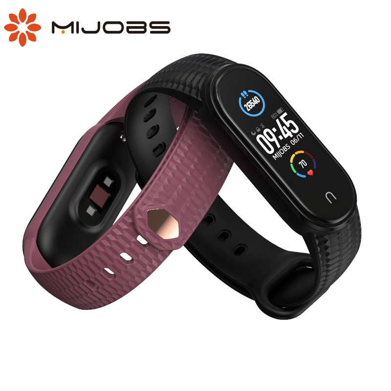 Силиконовый ремешок для смарт-часов Xiao mi Band 5 6 4 3