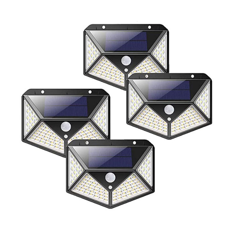 High Quality Cheap Price Outdoor Solar Powered Garden Lamp 100 Led Waterproof Motion Sensor Solar Wall Garden Lights